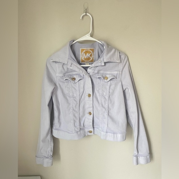MK Michael Kors Light Lavender Jean Jacket Size Medium - Picture 1 of 6